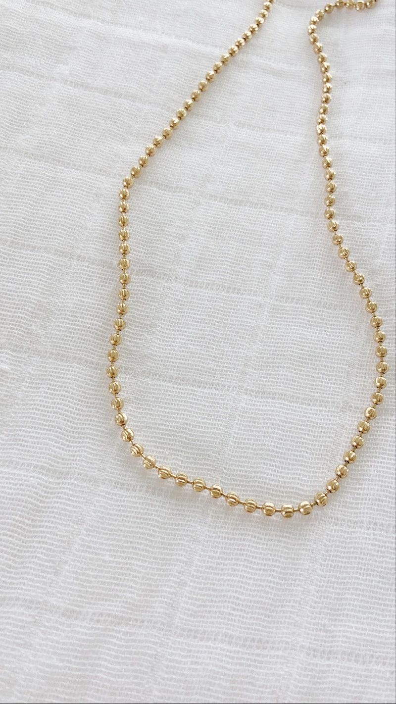 Gold Ball Layer Necklace