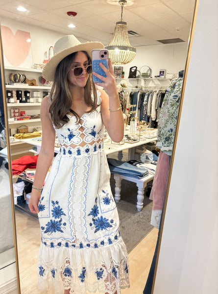 Cross Stitch Richelieu Sunflower Off-White – Chic Streets