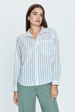 Myla Drop Shoulder Shirt ~ Portofino Stripe
