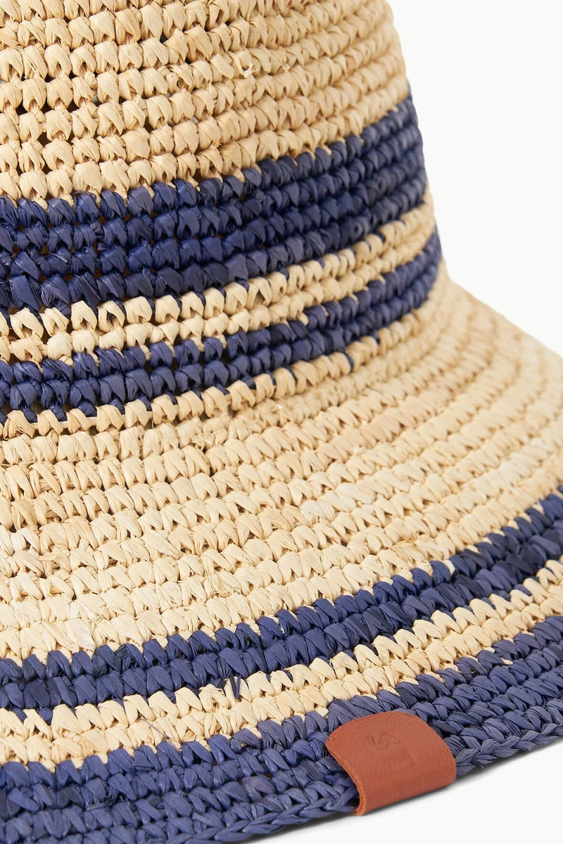 Rita Bucket Hat ~ Natural/Navy