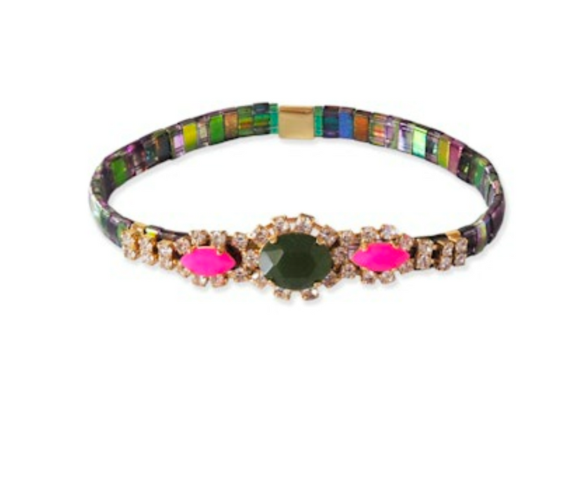 Handmade Bejeweled Tila Beaded Bracelet