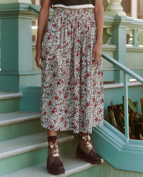 Viola Skirt ~ Cream Mesa Floral