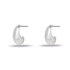 Dome Mini Hoop Earrings ~ Silver