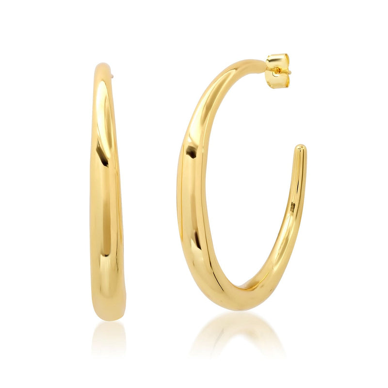 Large Thin to Thick Gold Hoops