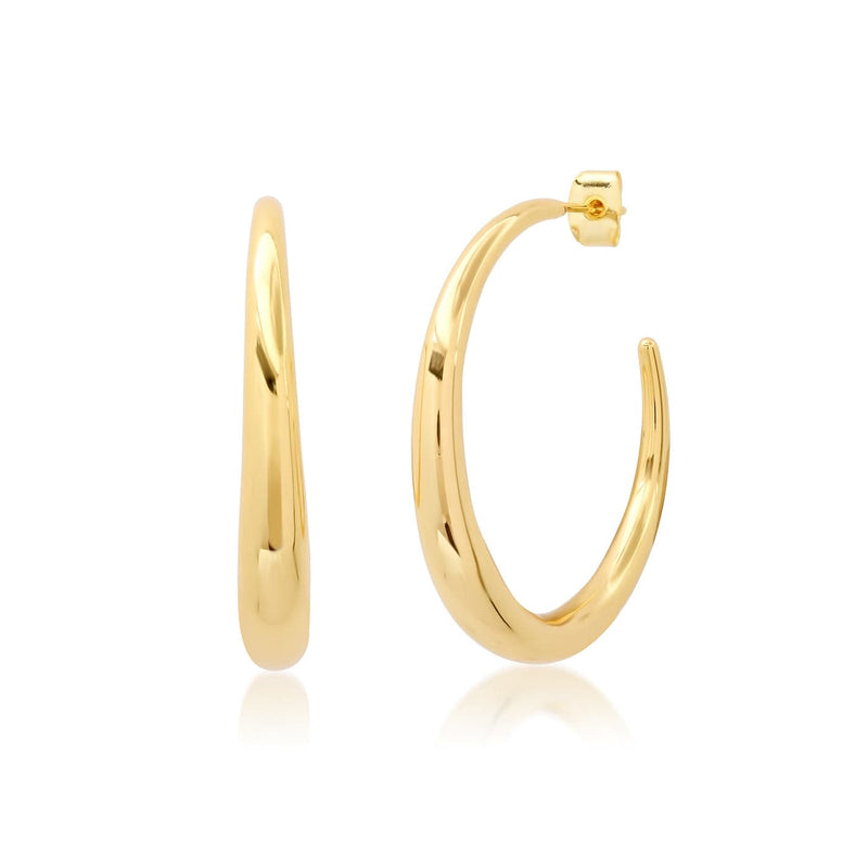 Medium Thin to Thick Gold Hoops