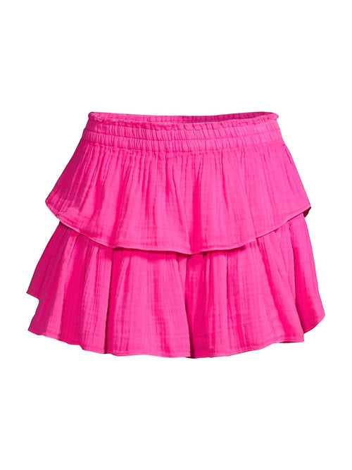 Ruffle Mini Skirt ~ Flirty Fuschia