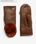Betrice Faux Fur Lined Leather Mittens