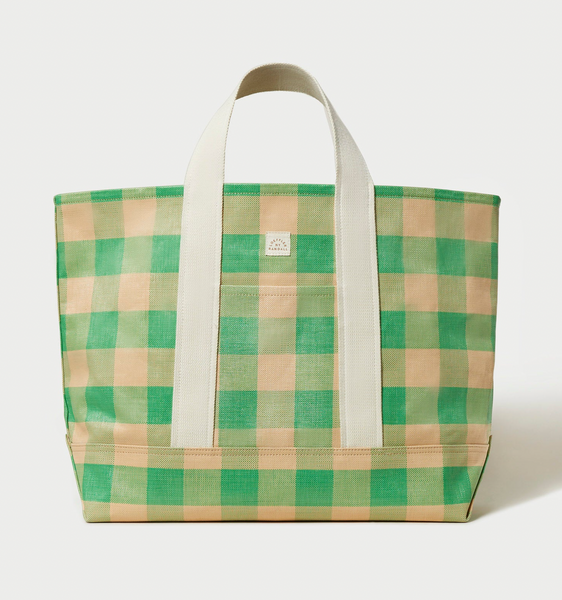 Louisdog Indigo Gingham Dog Tote Bag