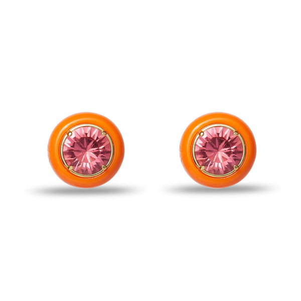 Gumball Stud Earrings Papaya