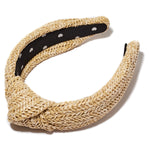 Raffia Knotted Headband ~ Natural