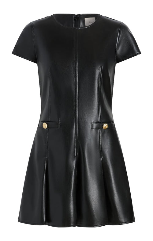 Vegan Leather Dress ~ Black