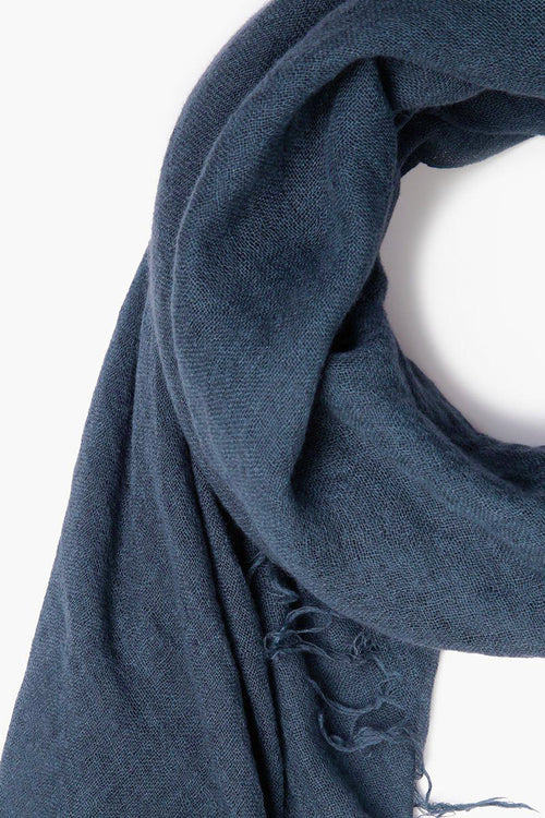 Cashmere and Silk Scarf ~ Indigo