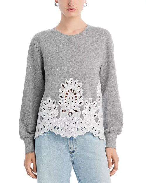 Cassidy Eyelet Sweatshirt