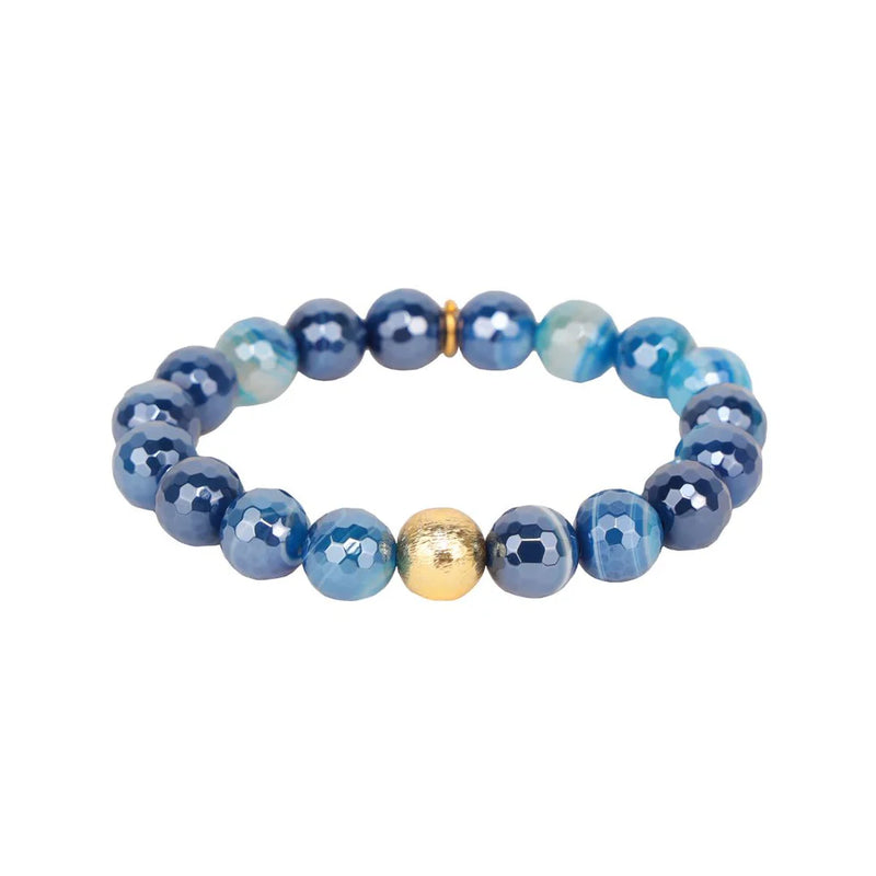 Melange Beaded Bracelet ~ Sapphire