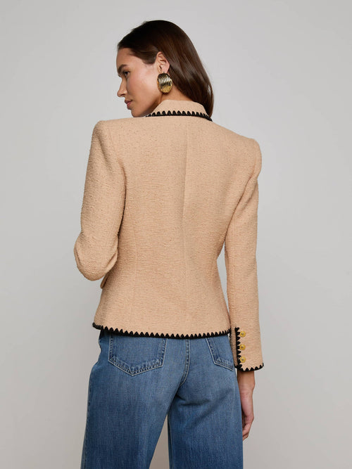 Wylla Structured Blazer ~ Cappuccino/Black