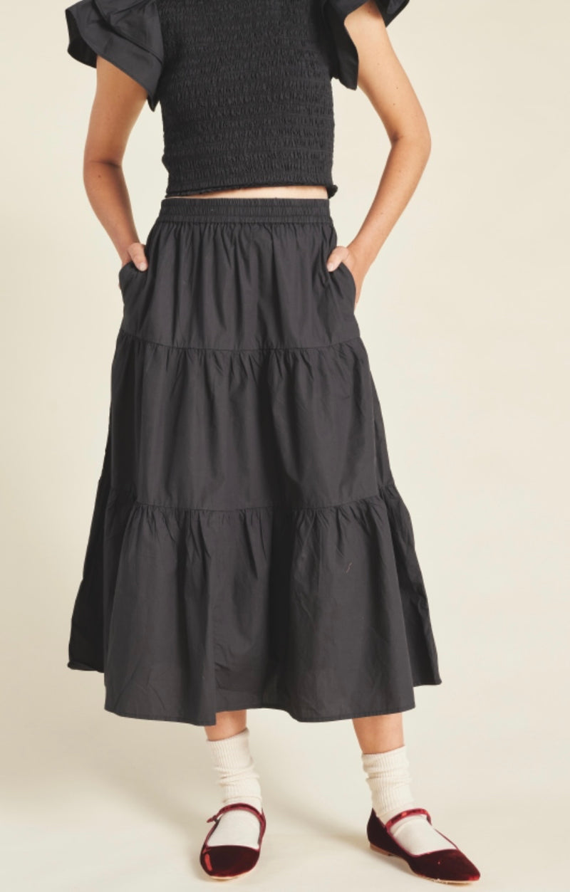 Makena "B" Skirt ~ Black