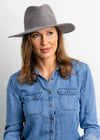 Reese Packable Fedora ~ Light Grey