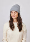 Classic Cashmere Slouchy Hat ~ Grey