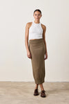 Marie Knit Skirt ~ Khaki