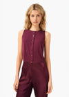 Dia Silk Cashmere Vest ~ Blackberry