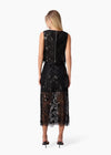 Aylin Sequin Lace Midi Skirt ~ Black