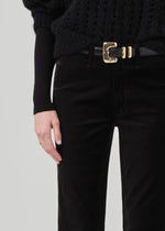 Isola Cropped Trouser Velvet ~ Black