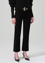 Isola Cropped Trouser Velvet ~ Black