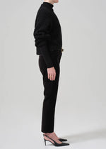 Isola Cropped Trouser Velvet ~ Black