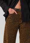 Micro Long Relaxed Jean ~ Sepia Cheetah