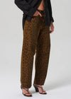 Micro Long Relaxed Jean ~ Sepia Cheetah