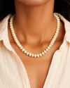 Palma Necklace ~ White Chalcedony
