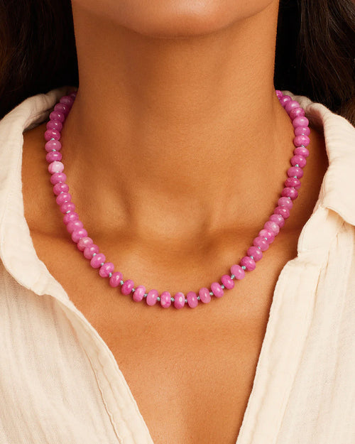 Palma Necklace ~ Pink Quartz