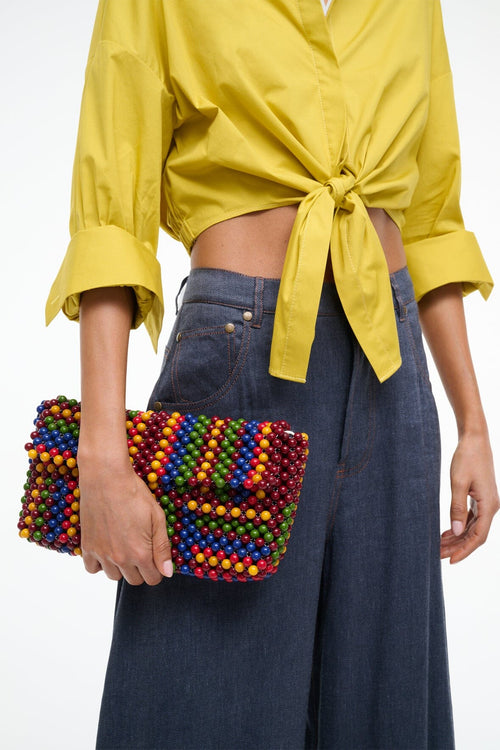 Timmy Convertible Beaded Shoulder Bag