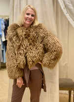 Jordyn Faux Fur Jacket ~ Latte