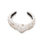 Kids Nutcracker Embellished Knotted Headband ~ Ivory