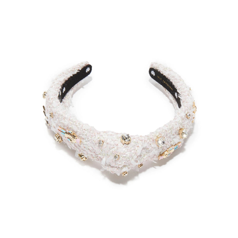 Kids Nutcracker Embellished Knotted Headband ~ Ivory