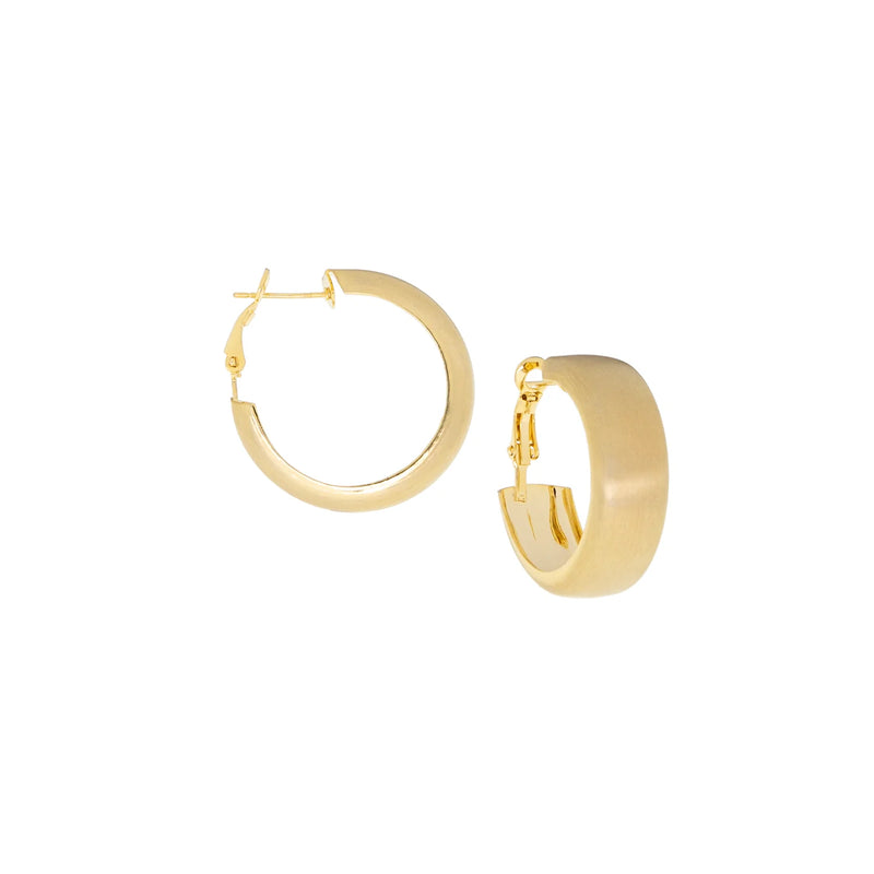 Wide Satin Hoop Earring