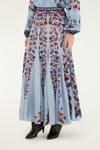 Soft Blue Marcelle Pleated Maxi Skirt