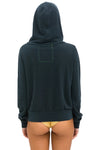 5 Stripe Zip Hoodie ~ Charcoal/Pink/Green