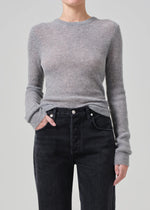 Alessia Crewneck Sweater ~ Dark Heather Grey