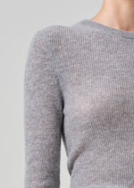 Alessia Crewneck Sweater ~ Dark Heather Grey