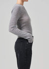 Alessia Crewneck Sweater ~ Dark Heather Grey