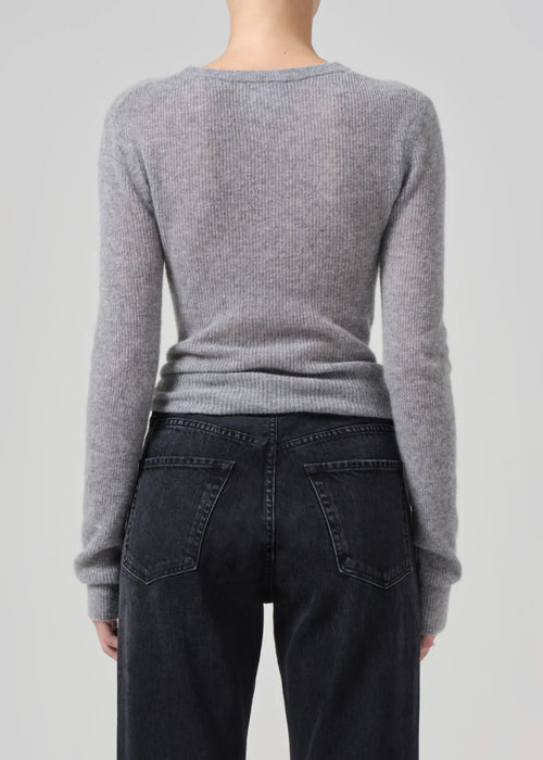 Alessia Crewneck Sweater ~ Dark Heather Grey