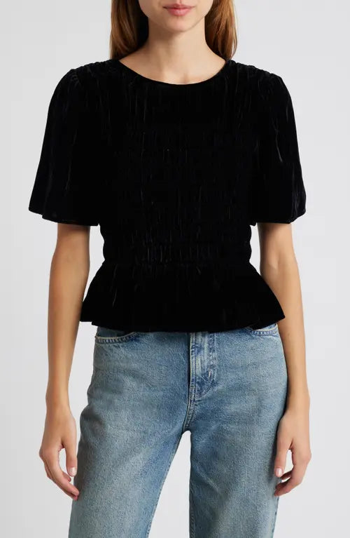 Rosie Top ~ Black Velvet