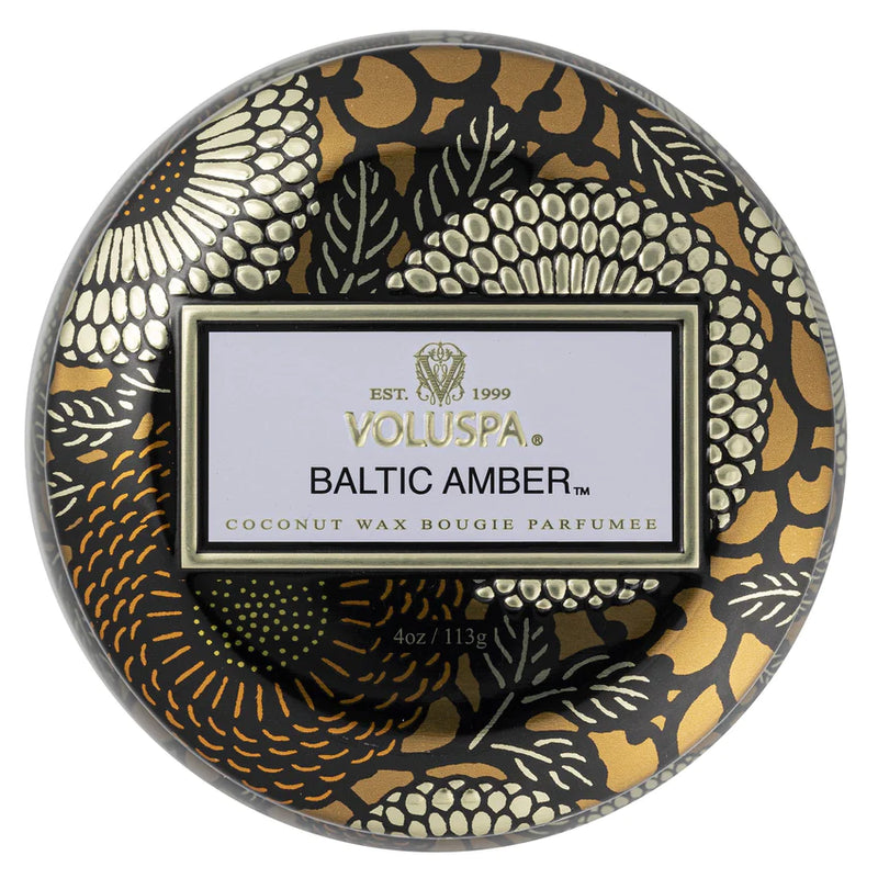 Baltic Amber ~ Mini Tin Candle