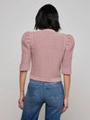 Delilah Cropped Cardigan ~ Light Mauve / Gold