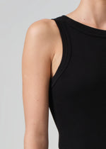 Isabel Rib Tank ~ Black