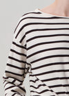 Boat Neck L/S ~ Chocolate Stripe