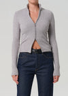 Zip Cardigan ~ Heather Grey