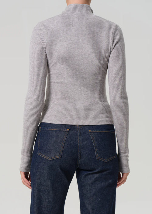 Zip Cardigan ~ Heather Grey